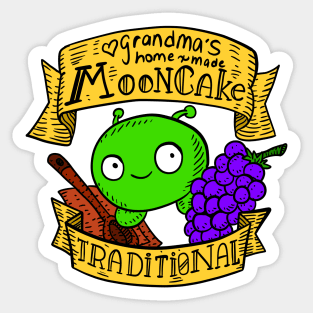 mooncake, grandma's traditional cake. final space. Sticker